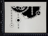 Gear and Chain Border - D - White Chipboard
