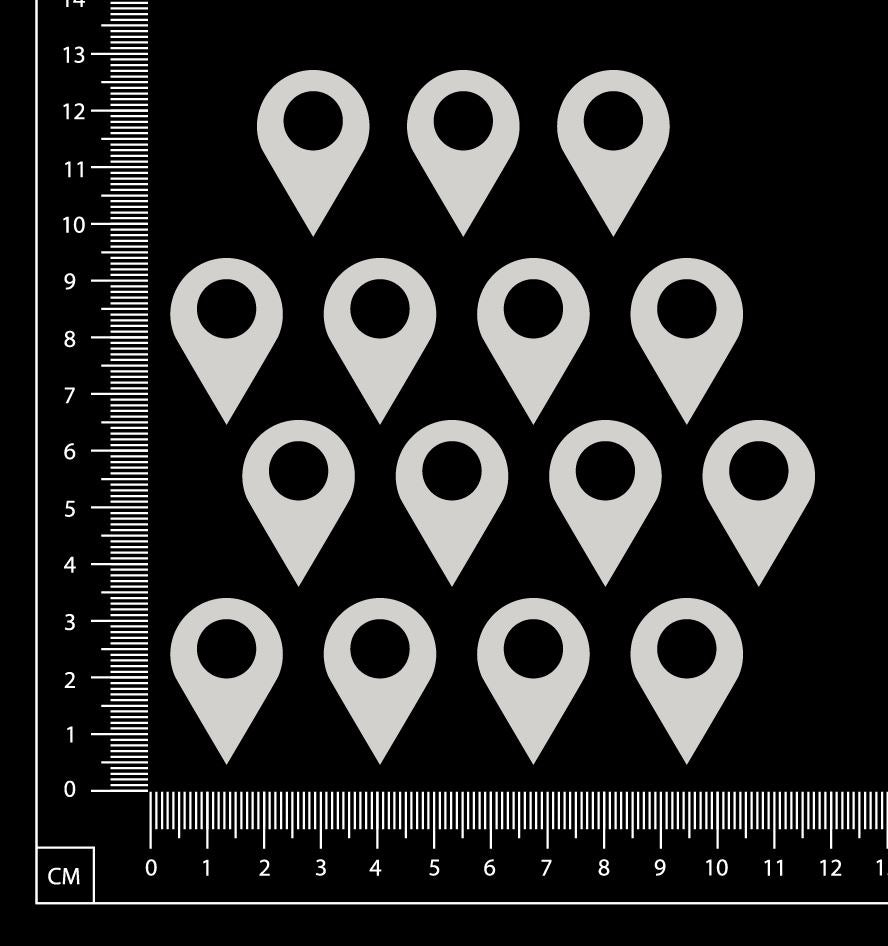 Geo Tags - White Chipboard