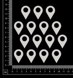 Geo Tags - White Chipboard