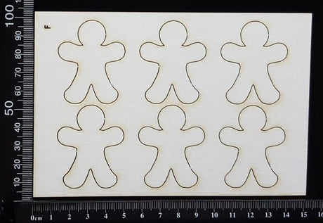 Gingerbread Man Set - F - White Chipboard