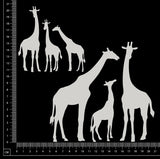 Giraffe Set - A - Large - White Chipboard