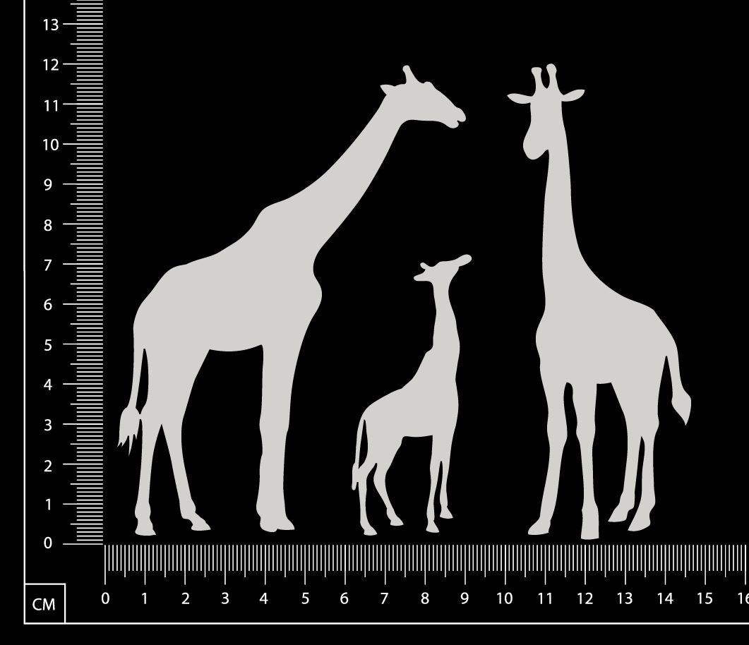 Giraffe Set - B - Medium - White Chipboard