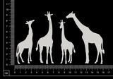 Giraffe Set - C - Small - White Chipboard