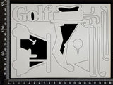 Golf Set - White Chipboard