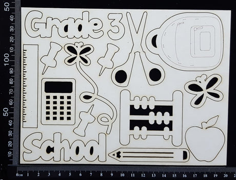 School Elements - Grade 3 - White Chipboard