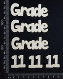 Grade 11 - Set of 3 - White Chipboard