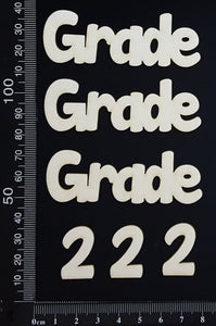 Grade 2 - Set of 3 - White Chipboard