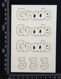 Grade 3 - Set of 3 - White Chipboard