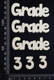 Grade 3 - Set of 3 - White Chipboard