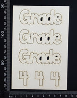 Grade 4 - Set of 3 - White Chipboard