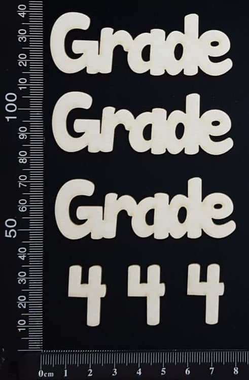 Grade 4 - Set of 3 - White Chipboard