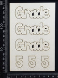 Grade 5 - Set of 3 - White Chipboard