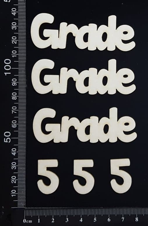 Grade 5 - Set of 3 - White Chipboard