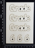 Grade 6 - Set of 3 - White Chipboard
