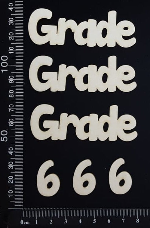 Grade 6 - Set of 3 - White Chipboard