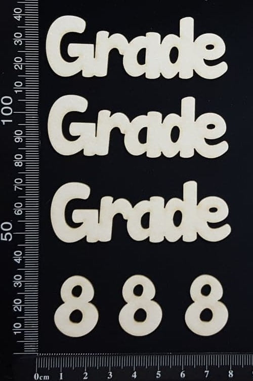 Grade 8 - Set of 3 - White Chipboard