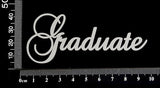 Elegant Word - Graduate - White Chipboard