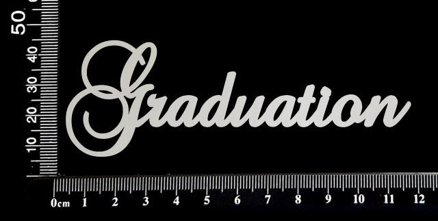 Elegant Word - Graduation - White Chipboard