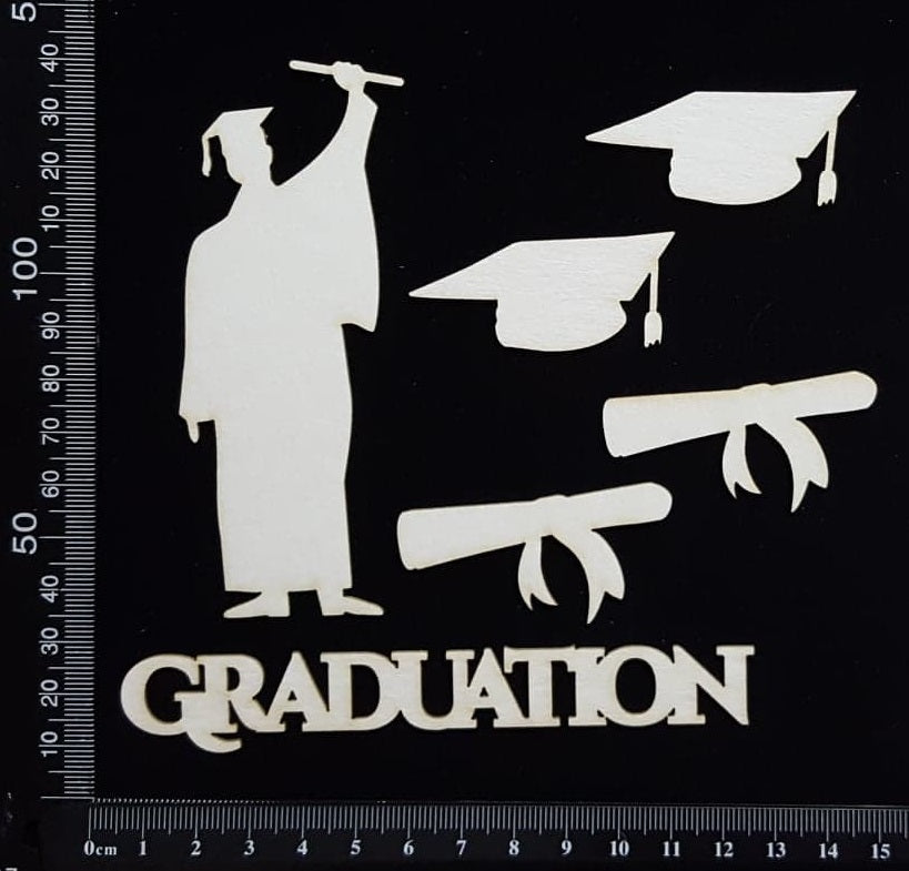 Graduation Set - B - White Chipboard