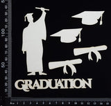 Graduation Set - B - White Chipboard