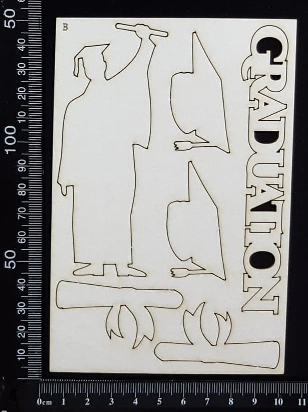 Graduation Set - B - White Chipboard