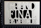 Grand Final Barbecue - B - White Chipboard