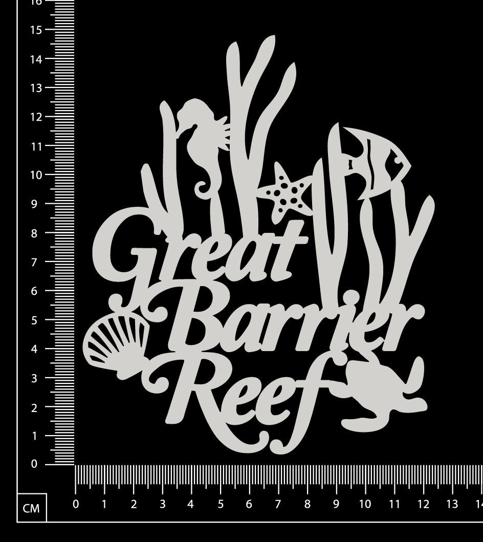 Great Barrier Reef - Large - White Chipboard