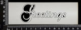 Elegant Word - Greetings - White Chipboard