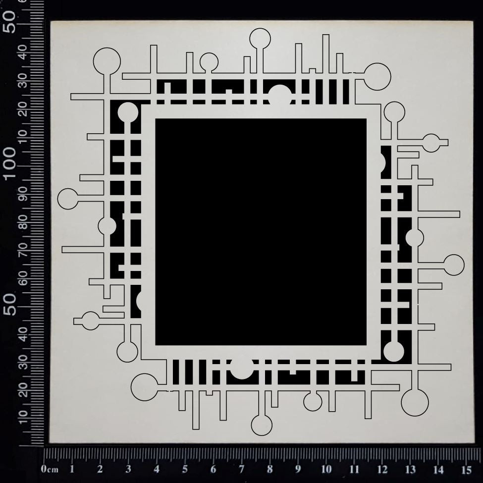 Grid Mesh Frame - Spheres - White Chipboard