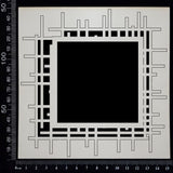 Grid Mesh Square Frame - White Chipboard