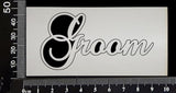 Elegant Word - Groom - White Chipboard