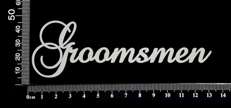 Elegant Word - Groomsmen - White Chipboard