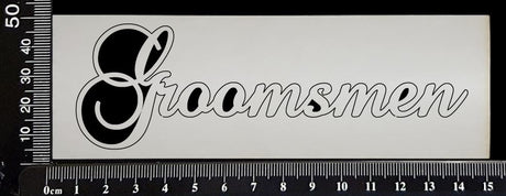 Elegant Word - Groomsmen - White Chipboard