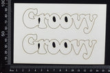 Groovy - Set of 2 - White Chipboard