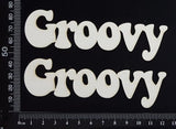 Groovy - Set of 2 - White Chipboard