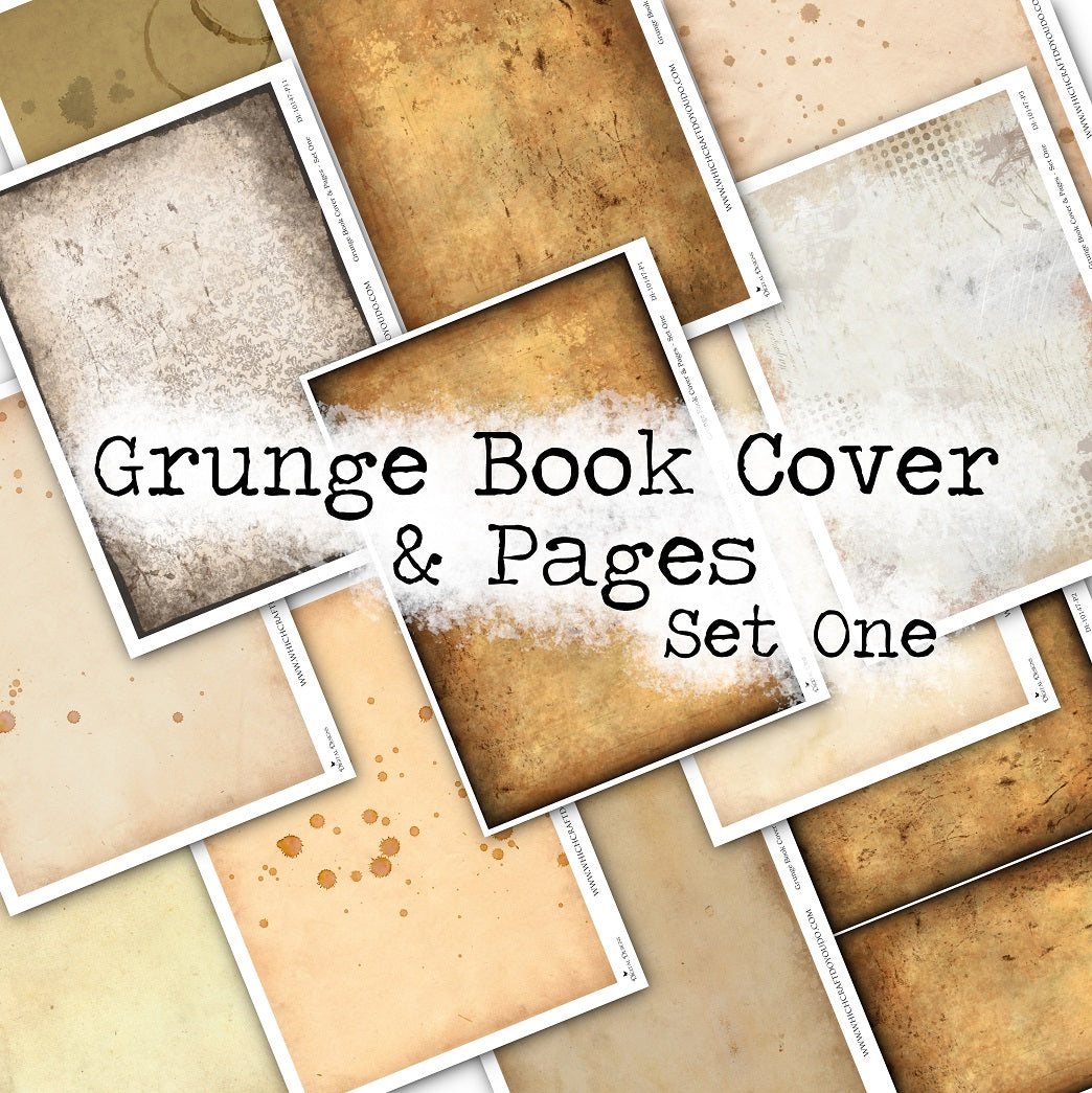 Grunge Book Cover & Pages - Set One - DI-10147 - Digital Download