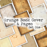 Grunge Book Cover & Pages - Set One - DI-10147 - Digital Download