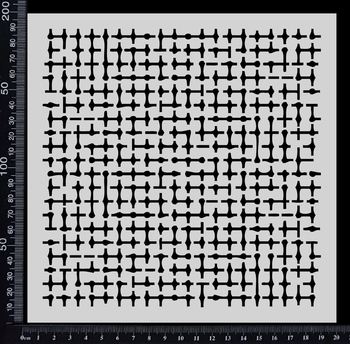 Grunge Labyrinth - Stencil - 200mm x 200mm
