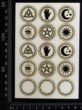 Gypsy Coins Set - Mini - White Chipboard