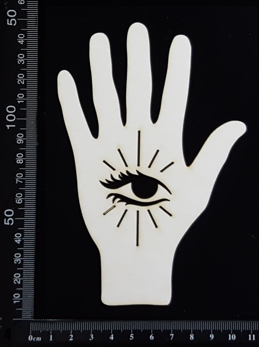 Gypsy Hand - Eye - White Chipboard