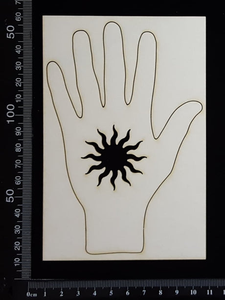 Gypsy Hand - Sun - White Chipboard
