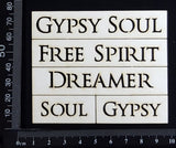 Gypsy Word Plates - White Chipboard