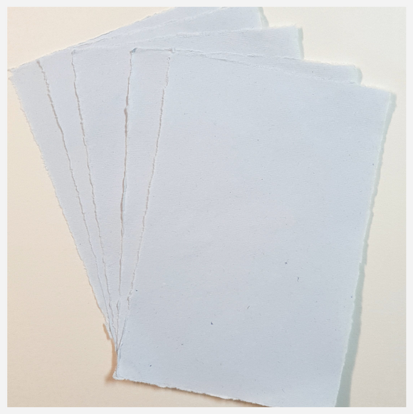 Handmade Deckled Edge Paper Pack - (HP-1003) - Set of  5 - 16.5cm x 25cm