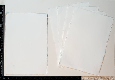 Handmade Deckled Edge Paper Pack - (HP-1005) - Set of  5 - 16.5cm x 25cm
