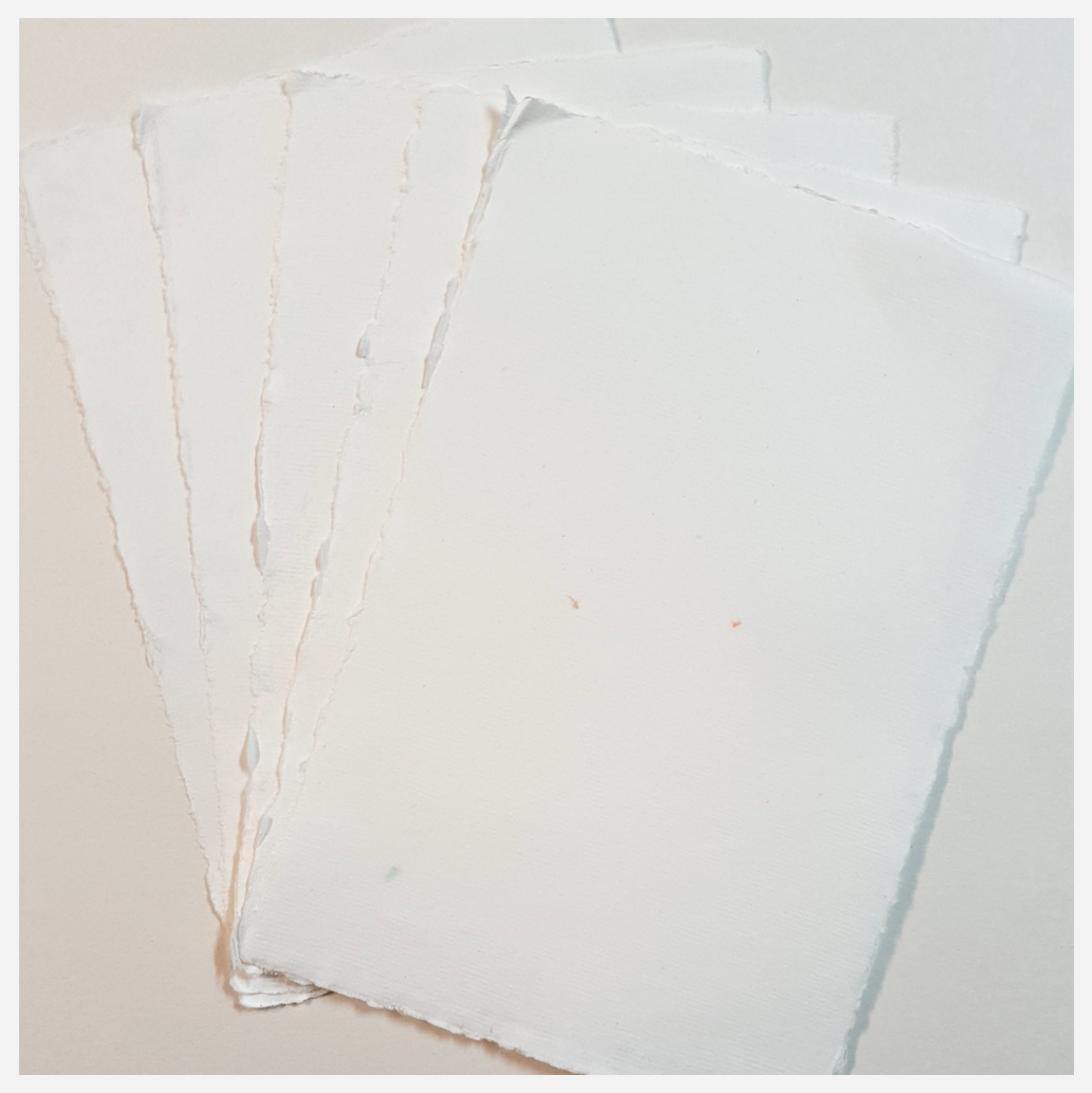 Handmade Deckled Edge Paper Pack - (HP-1005) - Set of  5 - 16.5cm x 25cm