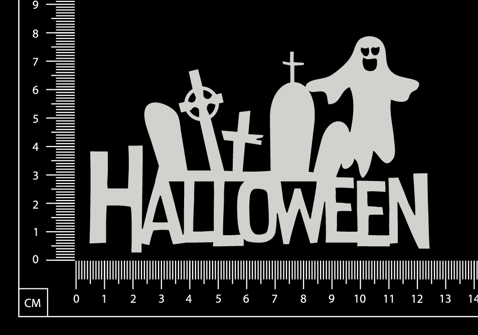 Halloween - B - White Chipboard