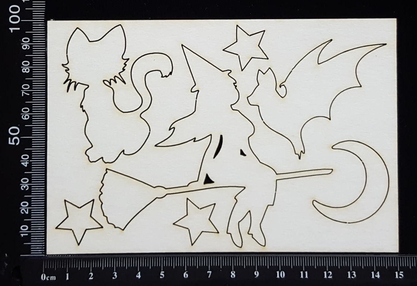 Halloween Elements Set - C - White Chipboard