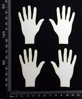 Hand Set - C - Small - White Chipboard