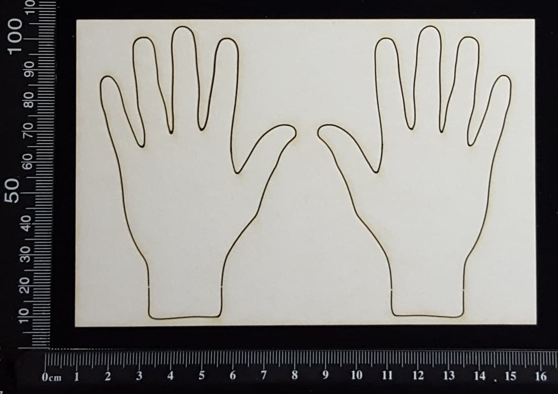 Hand Set - B - Medium - White Chipboard