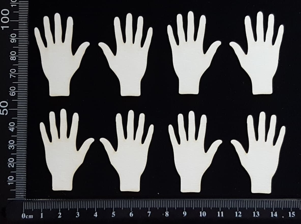 Hand Set - D - Mini - White Chipboard